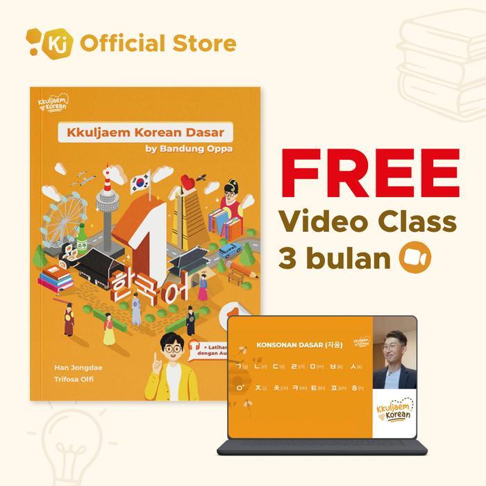 BUKU BELAJAR BAHASA KOREA BUKU KKULJAEM KOREAN DASAR BUKU PEMULA BAHASA KOREA