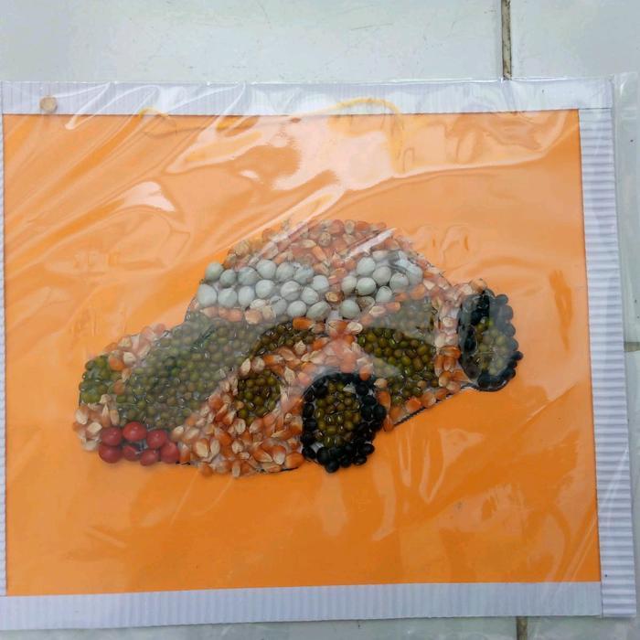 kerajinan biji bijian prakarya diy