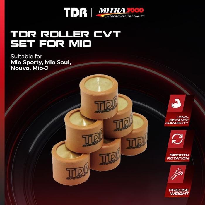 ` TDR Roller CVT Set untuk Motor Mio / Nouvo / X-Ride / Fino