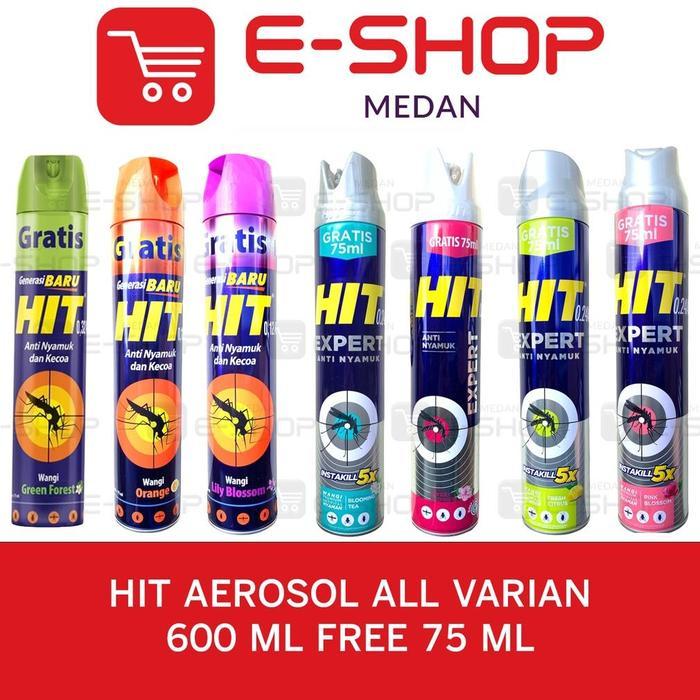` TERMURAH Hit Aerosol 600ml Obat Nyamuk / Serangga Semprot Anti Nyamuk dan Kecoa WAJIB KARGO DILUAR