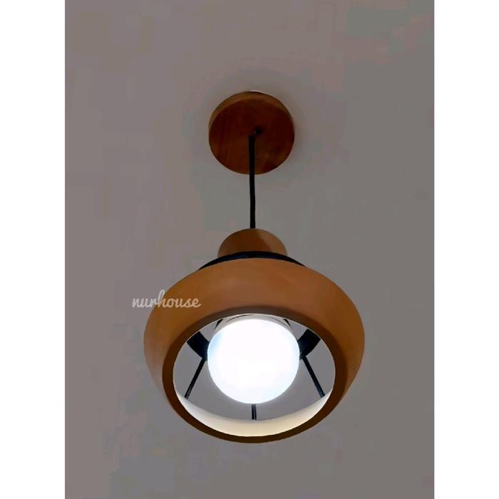 Lampu gantung Kayu hias vintage lampu mini bar lampu gantung dapur cafe Wood