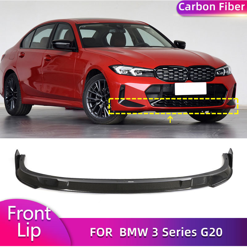 . Carbon Fiber Car Front Bumper Lip Spoiler For Bmw 3 Series G20 330I -