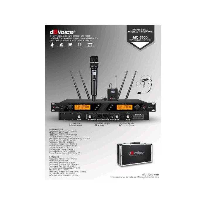 Mic Dbvoice Mc 3000/ Mc3000 / Mc-3000 Microphone Wireless (Pegan+Clip On+Headset)