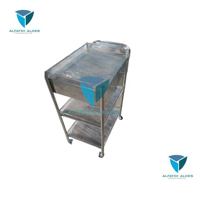 TROLLEY INSTRUMENT 3 RACK LACI STAINLESS