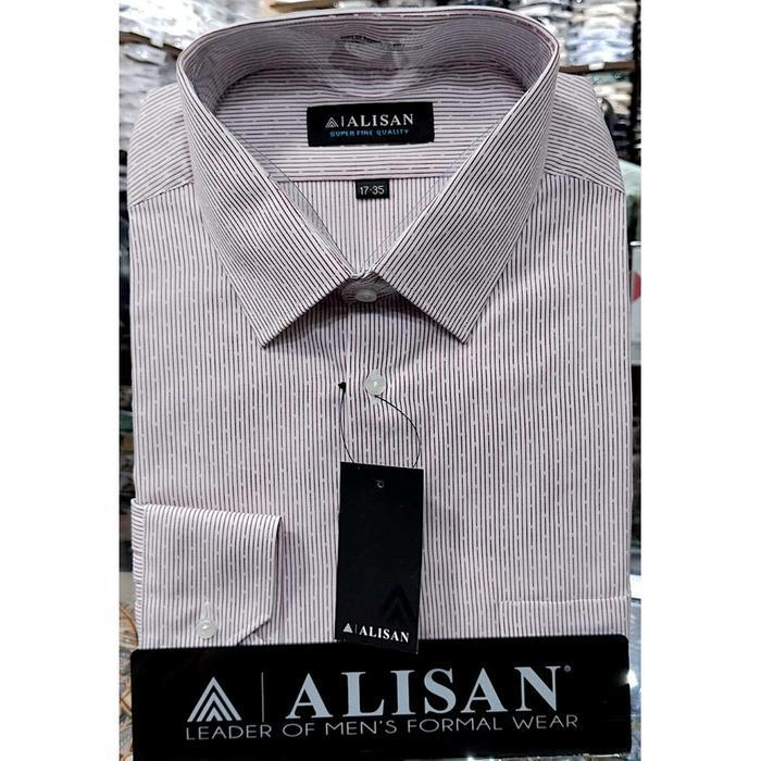 Alisan Original Kemeja Motif Lengan Panjang - Reguler - Varian Motif Warna - Size 16.5 - 17.5