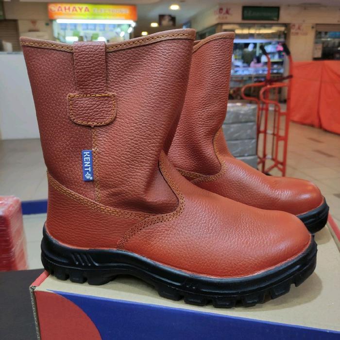 Sepatu Safety Boots Kent Safety / Shoes KENT Borneo 78460 Brown Original 100% Murah Berkualitas