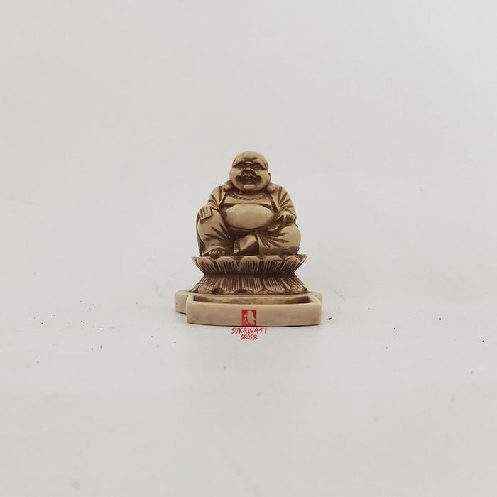 Tempat Dupa Patung Buddha Ketawa Resin