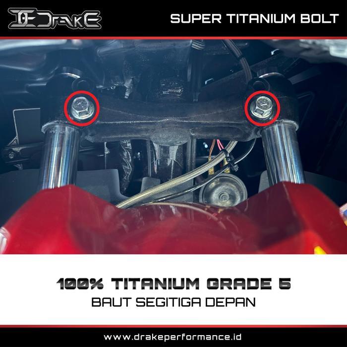 Drake Titanium Baut Segitiga Depan Aerox Alpha Grade 5