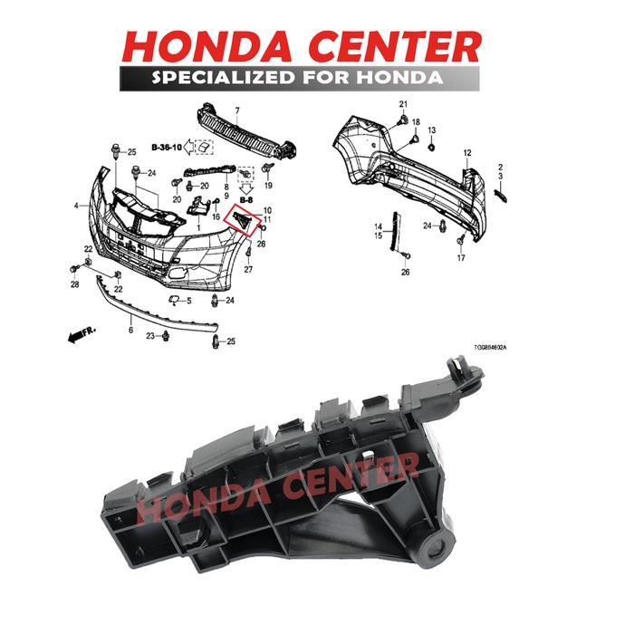 BRACKET BUMPER DEPAN BREKET BUMPER DEPAN KANAN JAZZ GE8 RS 2012-2014