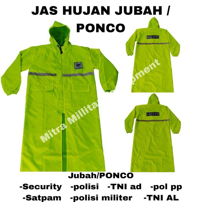 Jas Hujan Security JUBAH mantel SATPAM/POLISI/POL PP/TNI AD/TNI AL
