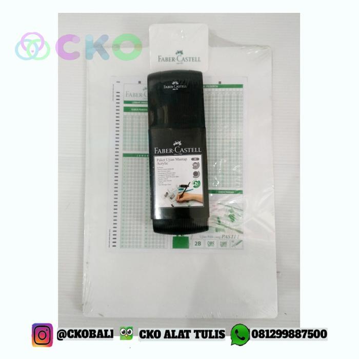 KOMPLIT Paket Ujian Acrylic/ Paket Ujian + Papan Ujian Faber Castell