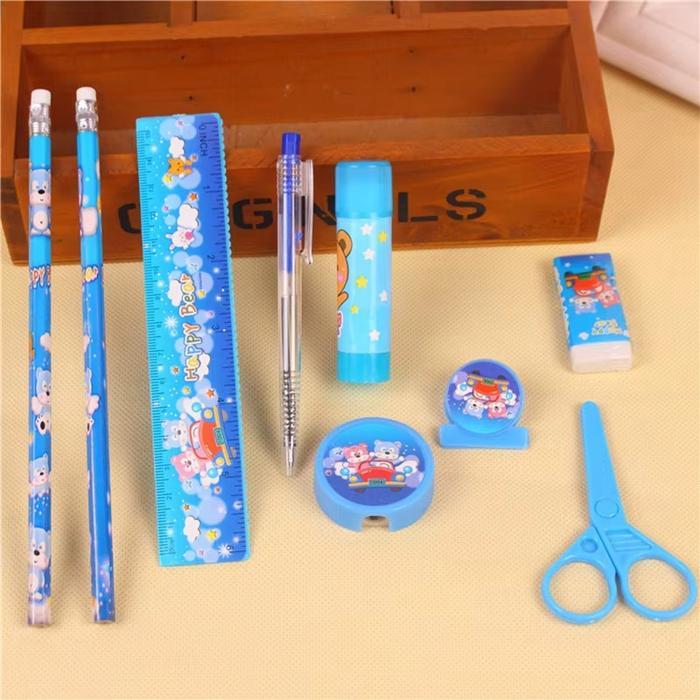 TERPERCAYA Set Lengkap Alat Tulis 9 In1 Motif Kartun/Pencil Set Lengkap/Souvenir Kado Hadiah Ultah