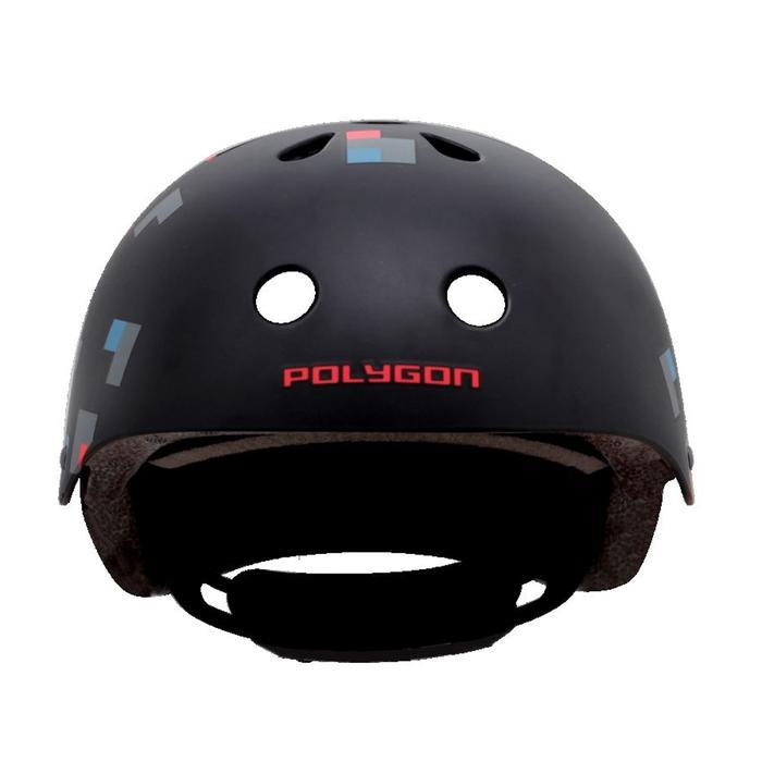 Helm Polygon Pixel Batok Helmet Sepeda Bmx Urban - Blue Red - Size L Outdoor Tangan