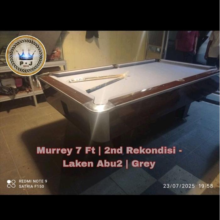 DISKON PJ - Meja Billiard R3kondisi Murrey 7 Feet - Slate Stone Batu Hitam