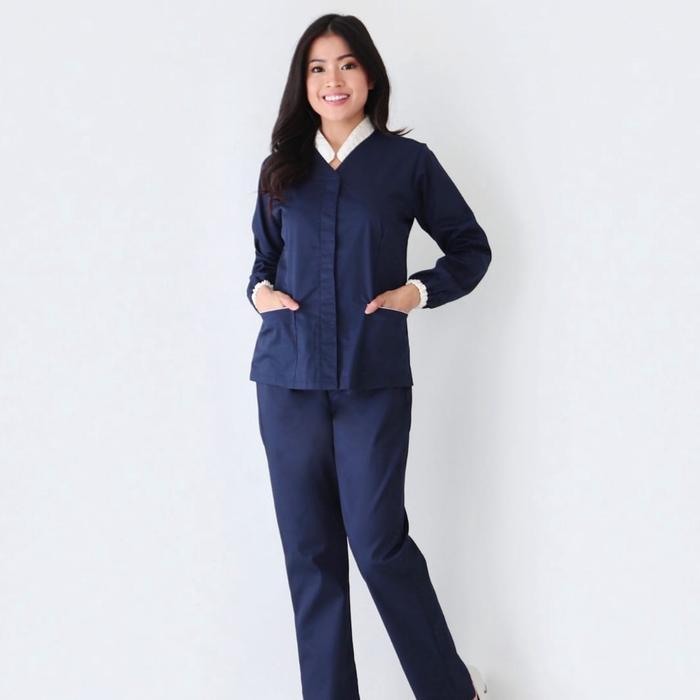 [Renne] Suster Calia Baju lengan panjang untuk suster, baby sitter, atau nanny ukuran jumbo, warna n