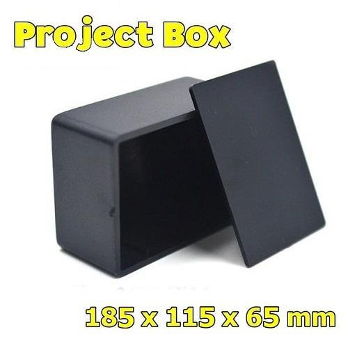 NEW Box Plastik / Kotak Plastik Hitam 18,5 x 11,5 x 6,5 cm Box Casing Hitam Elektronik