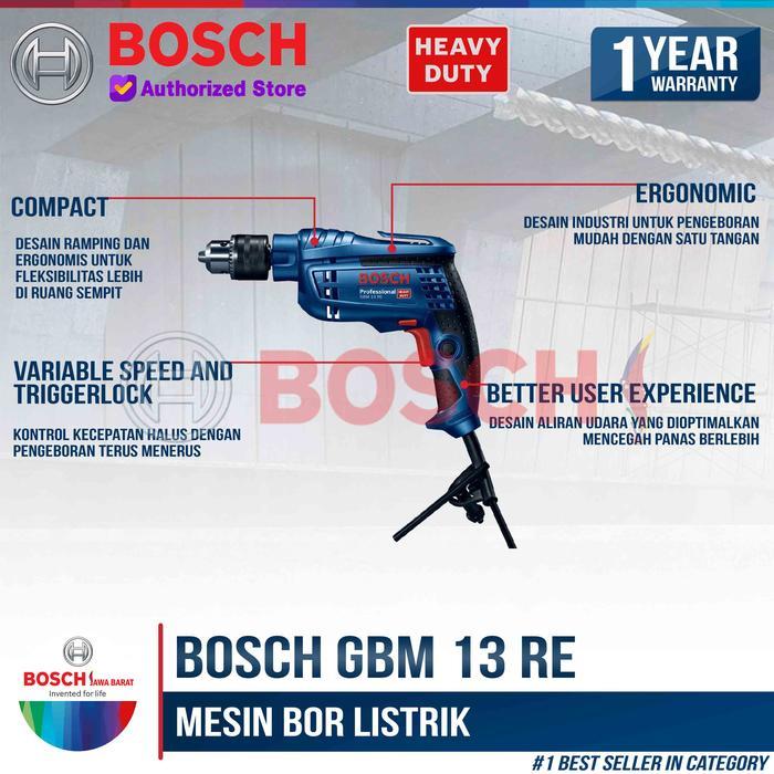 Bosch Gbm 13 Re Mesin Bor Listrik Non Impact 600 Watt Gbm13 Gbm13Re Tenaga Kualitas Sang Juara