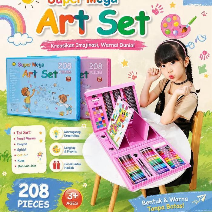Crayon 150 Alat Tulis Mewarnai Dan Menggambar Anak Set Lengkap - Crayon Set Terlaris