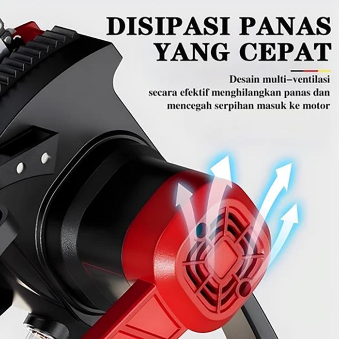 MAKITA CHAINSAW MINI 12 INCH CHAINSAW CHAIN SAW CORDLESS 2 BATERAI CORDLESS CHAINSAW 998V GERGAJI