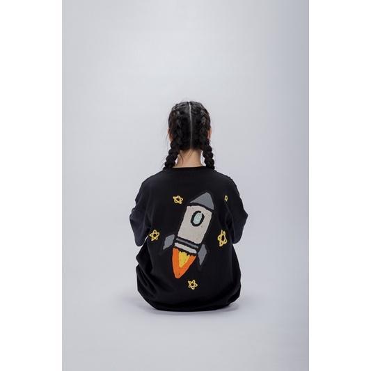 Faith Fade Childhood Memories - Rocket Oversized Tee Black