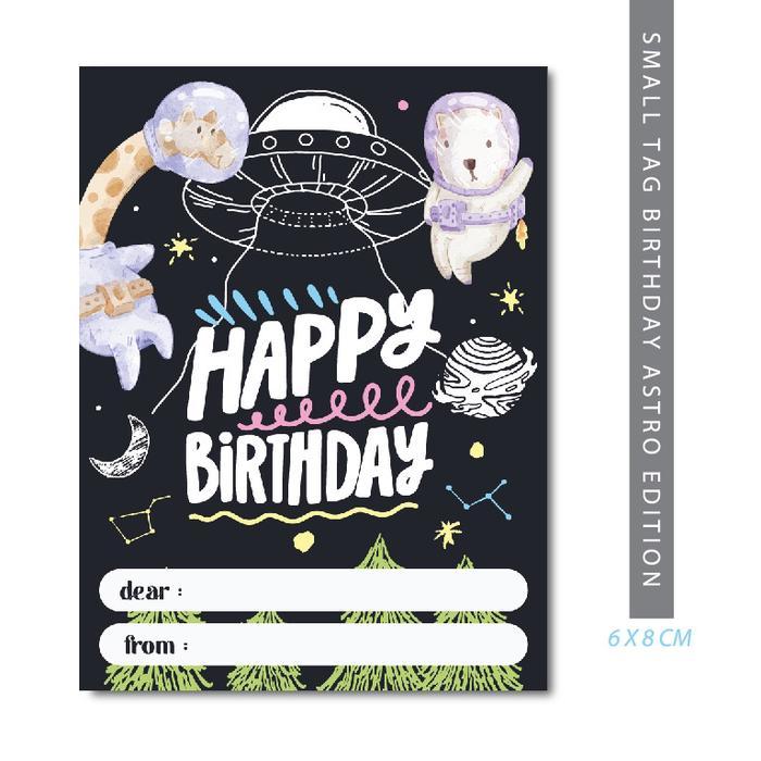 BIRTHDAY CARD WISHES KARTU UCAPAN SELAMAT ULANG TAHUN UNICORN ASTRONOT
