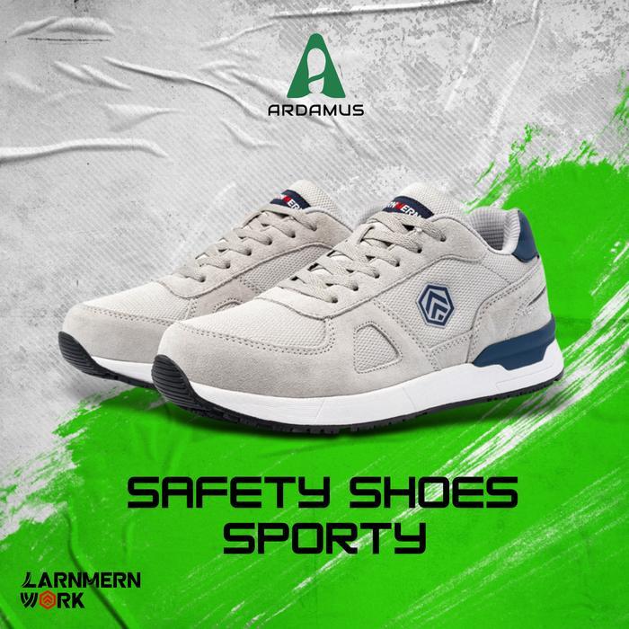 Sepatu Safety Shoes LARNMERN L9096 GREY S1 SRC Anti Statis ESD Sepatu Kerja Pria & Wanita Model