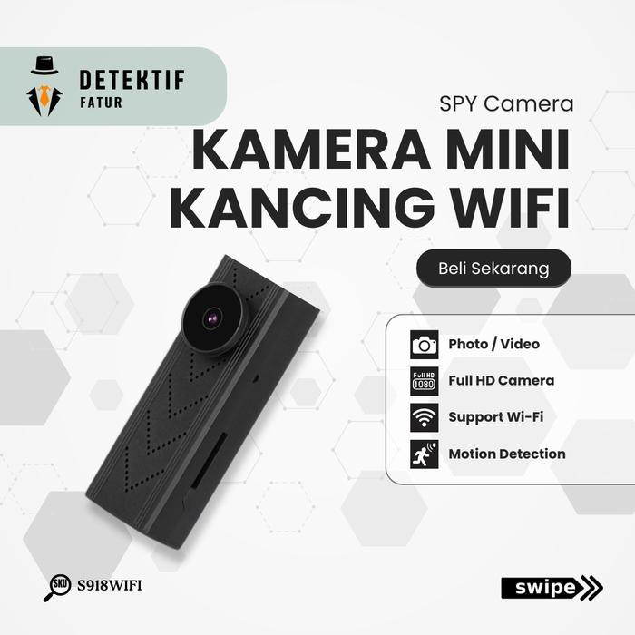 KAMERA KANCING PAKAIAN WIFI KAMERA MINI PORTABLE FULL HD 1080P SPYCAM CAMERA BENTUK KANCING