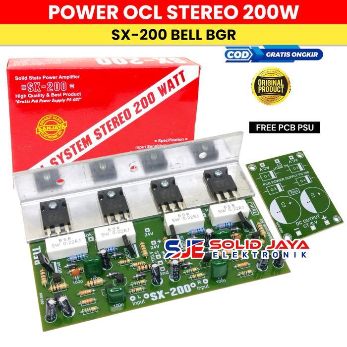KIT POWER OCL STEREO SYSTEM 200W SX200 SX 200 SX-200 BELL BGR ASLI