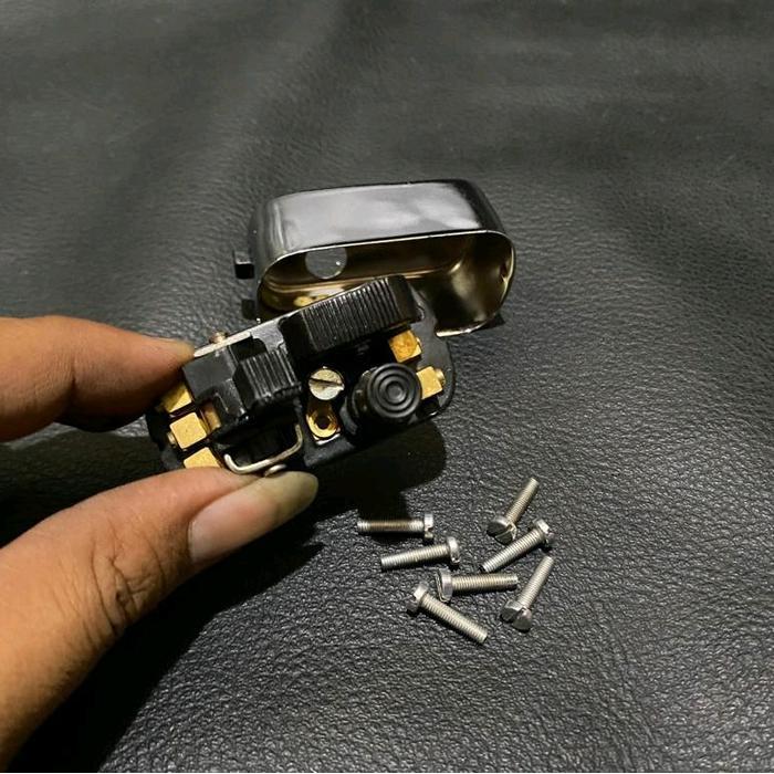 Baut baud min saklar lampu vespa super sprint vbb bajaj dsb detail original stainless steel drat