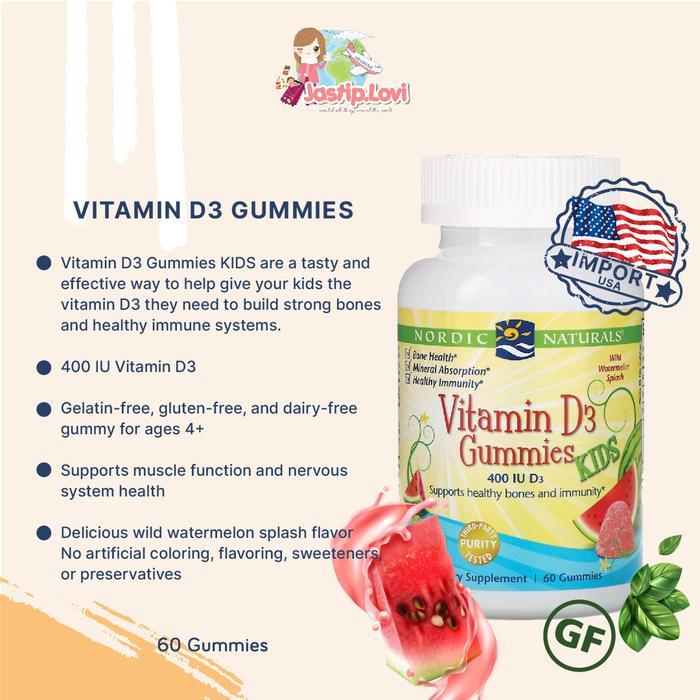 Sedia Nordic naturals vitamin D3 mies kids