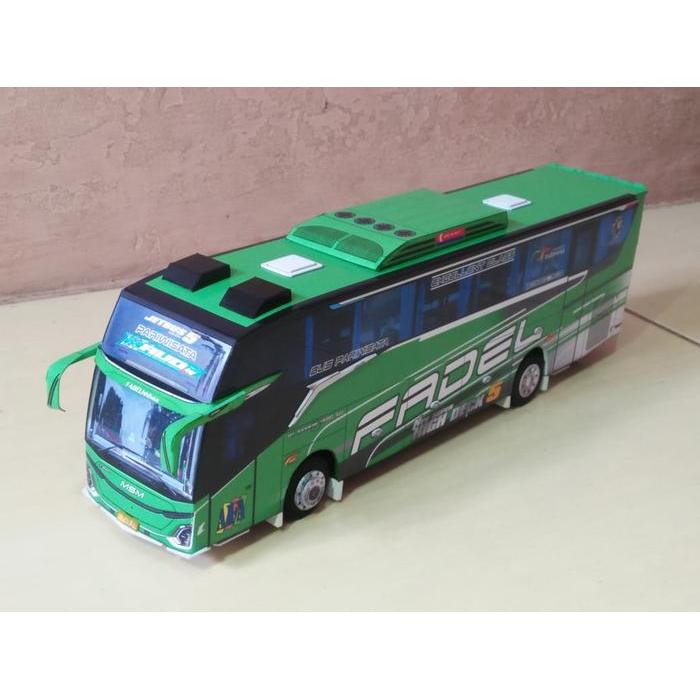 Toys Kingdom - Miniatur Bus Parawisata Jb5 Papercraft Bus Jetbus 5 Terbaru Skala 1:50 Kids Panda Tua