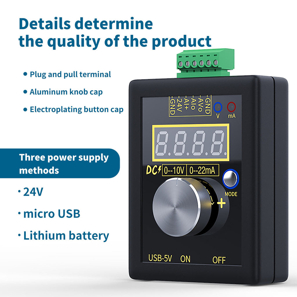. Digital 4-20Ma 0-10V Voltage Signal Generator 0-20Ma Current -