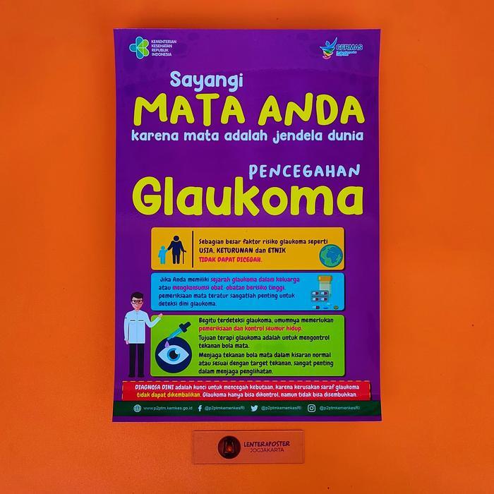 Poster Kesehatan Mata - Sayangi Mata Anda pencegahan Glaukoma.