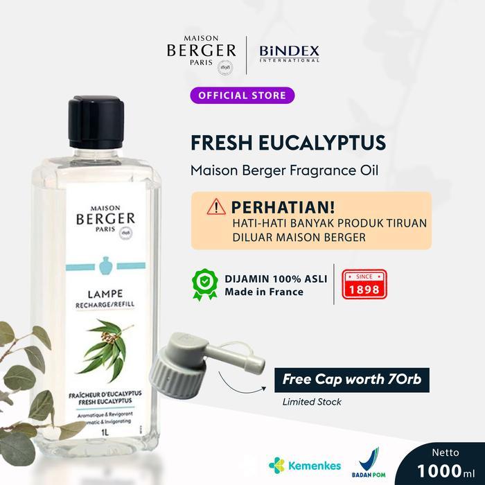 Refill Diffuser Eucalyptus 1L Fragrance Oil Maison Berger / Lampe Berger (oil aroma terapi kayu