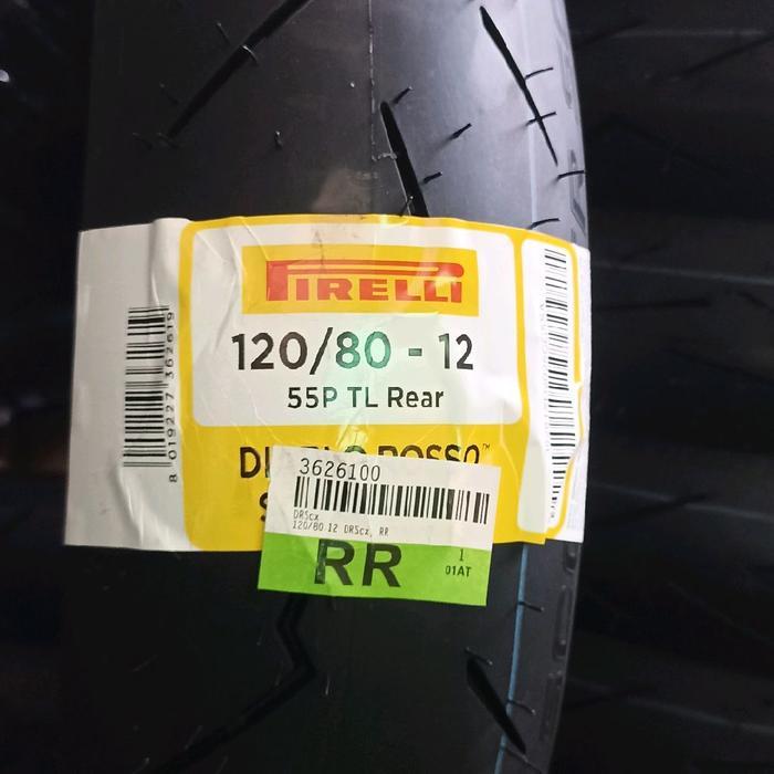 Ban motor tubeles PIRELLI DIABLO ROSSO SCOOTER SC uk 120/80 R 12
