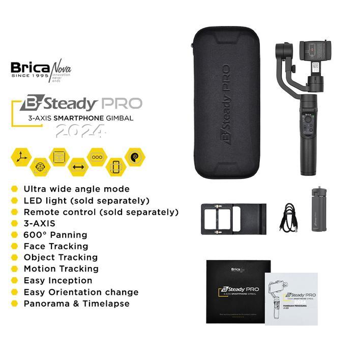 Brica B-Steady Pro - Bsteady Pro - 3-Axis Gimbal Stabilizer Original Resmi Pasti Ori