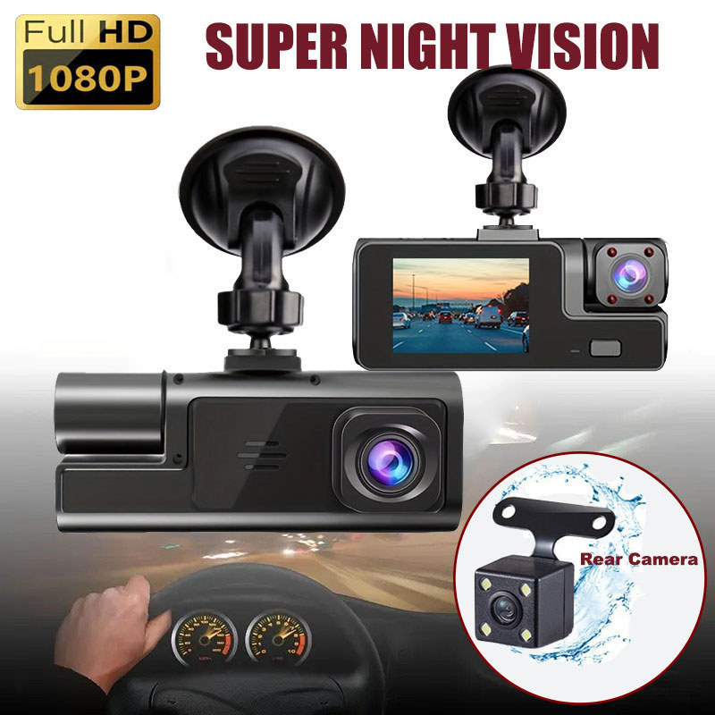 Dashboard Camera For Cars 1080P Double Lens Dashboard Camera Car Video High Definition Car Security