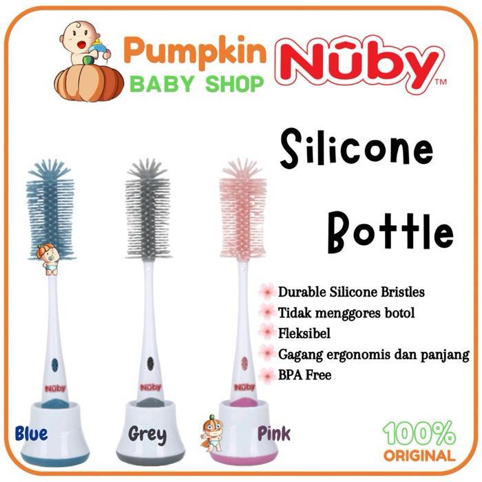 NUBY Silicone Bottle & Nipple brush - Sikat Botol Bayi