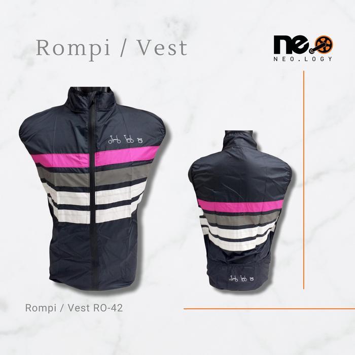 Rompi Windbreaker Sepeda Lipat Vest Wanita Baju Sport
