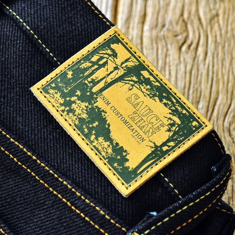 . Saucezhan Ex315Xx-Forest Jeans For Men Selvedge Raw Denim Jeans Mens -