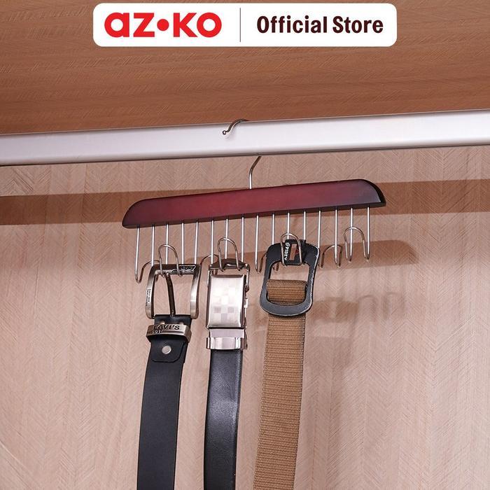 Stora 27 Cm Hanger Belt Kayu - Cokelat