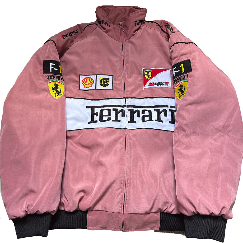 Cotton-padded racing suit Jacket Embroidered F1 Ferrari Racing Coat Motorcycle Riding Baseball