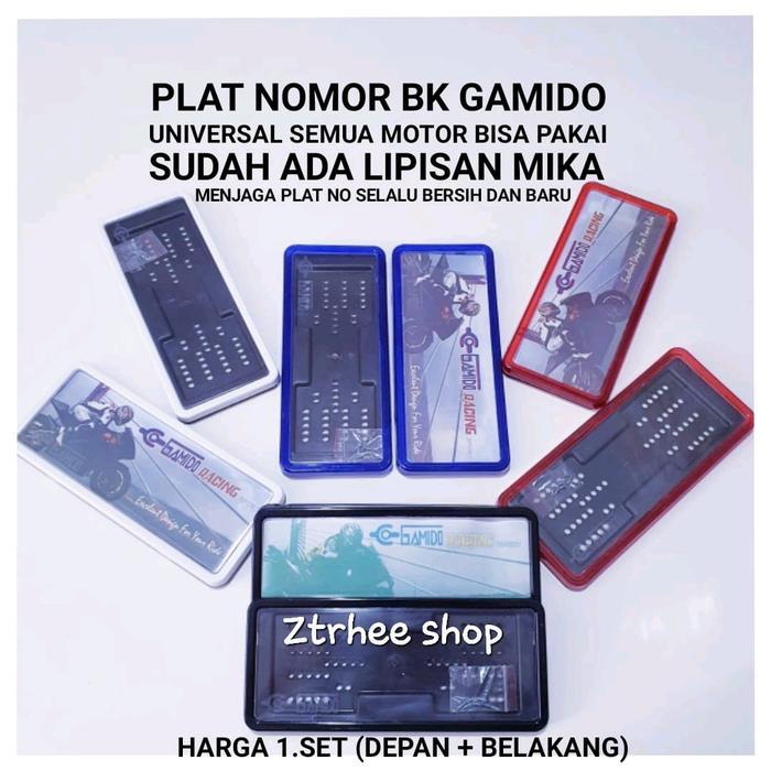 PLAT NOMOR MIKA BENING MOTOR/DUDUKAN BINGKAI PLAT MOTOR SUPRA X 125/X MAX/GENIO/FAZZIO/GRAND FILANO
