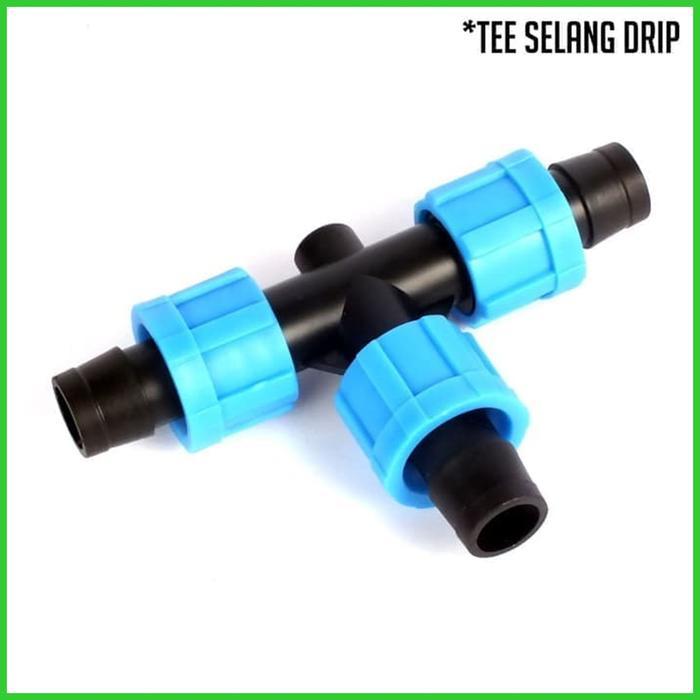 Tee Selang Drip Sistem Tetes Selang Irigasi 16 Mm Hidroponik