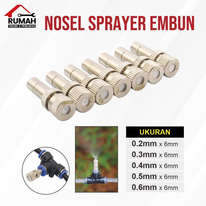 NOSEL SPRAYER EMBUN KABUT ( BIJIAN ) / Spuyer mist nozzle penyiram tanaman taman 0.2 0.3 0.4 0.5 0.6