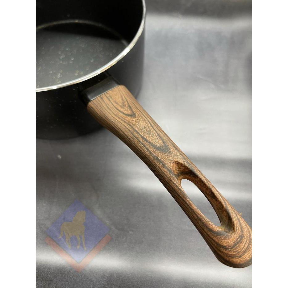 Sauce Pan Panci Susu Medical Stone Anti Lengket Non Stick Hitam - 20cm