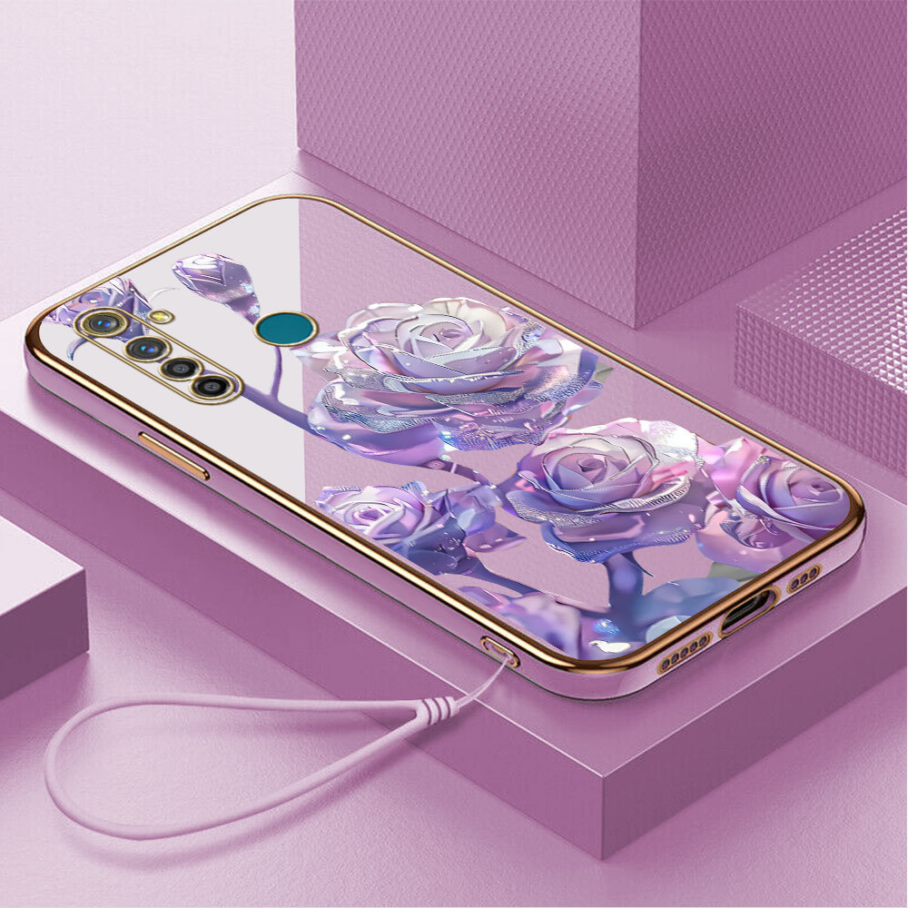 Casing Hp Untuk Realme 5 Pro Lokal Stock Lanyard Gratis Phone Case Softcase Kesing Cassing Soft Sofc