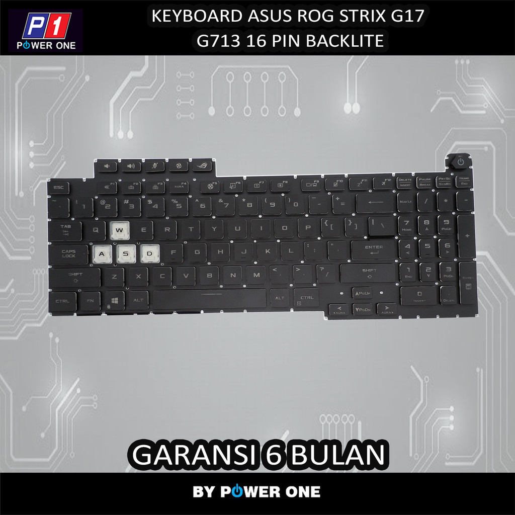 Keyboard Asus Rog Strix g17 g713 16 Pin Backlite