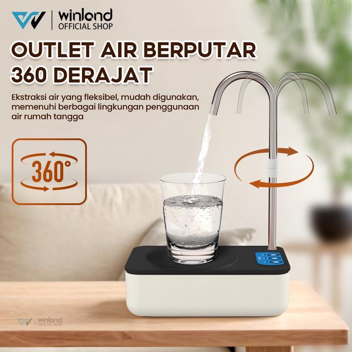 WINLAND POMPA AIR GALON ELEKTRIK 2IN1 DISPENSER AIR PANAS DINGIN RUMAH DAN LUAR RUANGAN