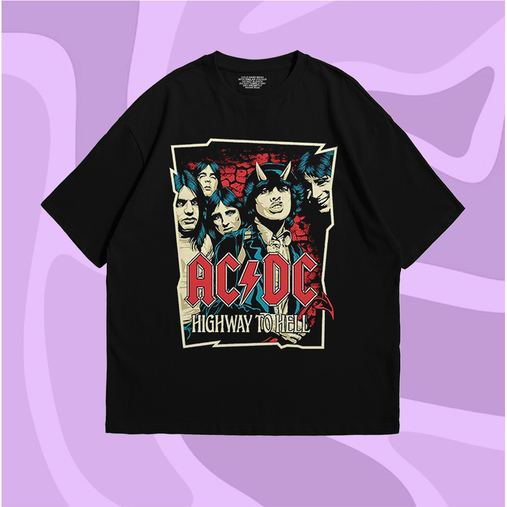 AC DC VINTAGE T-SHIRT 20s OVERSIZE COTTON COMBED PREMIUM OZZ